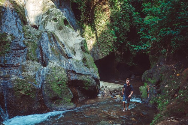 Increíble vista de la cascada.