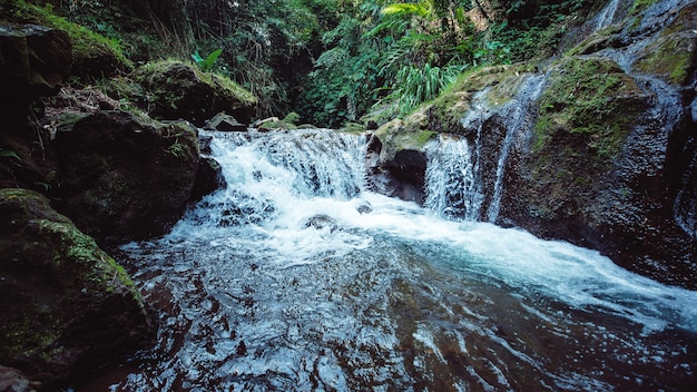 Increíble vista de la cascada.