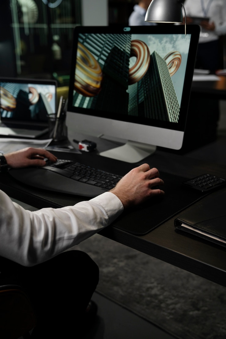 Photo Gratis industrial designer working on computer at office