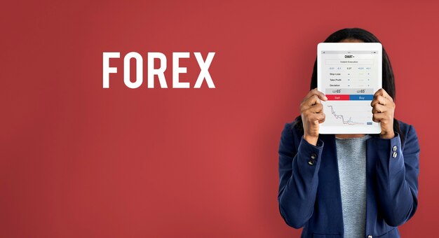 Informe de gráfico de negocios de forex financiero