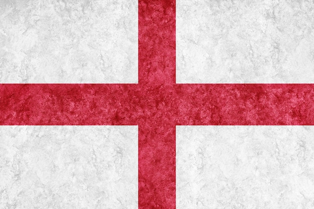 Inglaterra Bandera metálica, bandera texturizada, bandera grunge