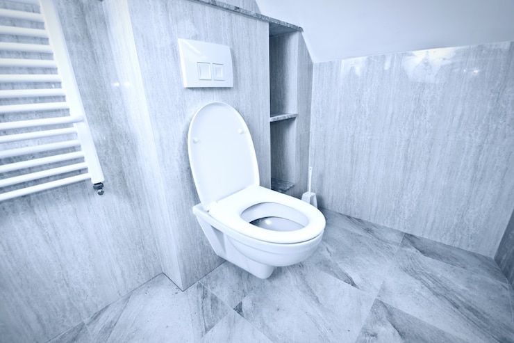 Foto gratuito inodoro blanco en el baño.