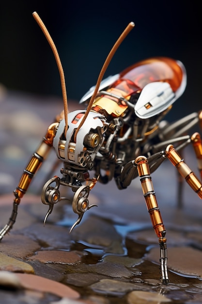 Foto gratuita insecto robótico generado por ia