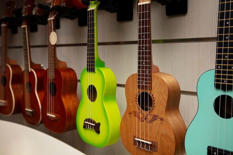 Foto gratuito instrumento musical en la tienda
