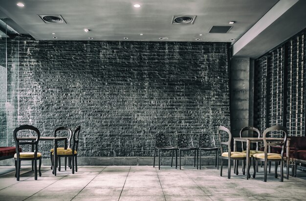 Interior de restaurante de decoración vintage 