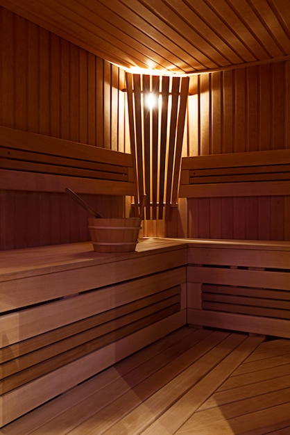 Interior de la sauna