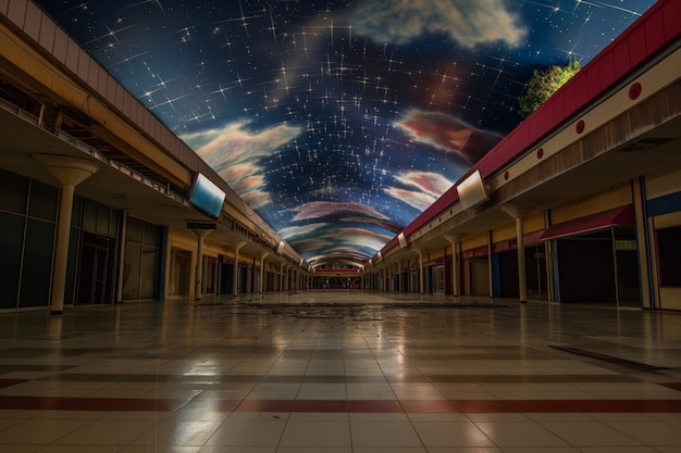 Foto gratuita el interior soñador del centro comercial