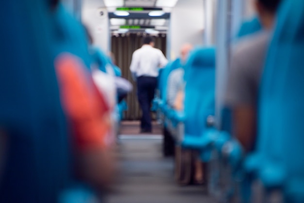 Foto gratuita interior del tren