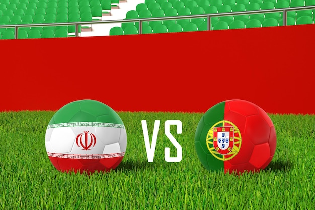 Irán vs Portugal en el estadio
