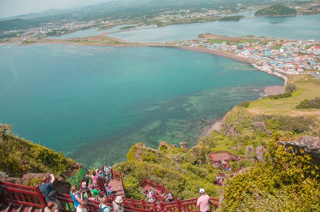 Isla de Jeju, COREA - 12 DE OCTUBRE: SONGSAN ILCHULBONG en Jeju do, Corea del Sur - 12 DE OCTUBRE 2014.