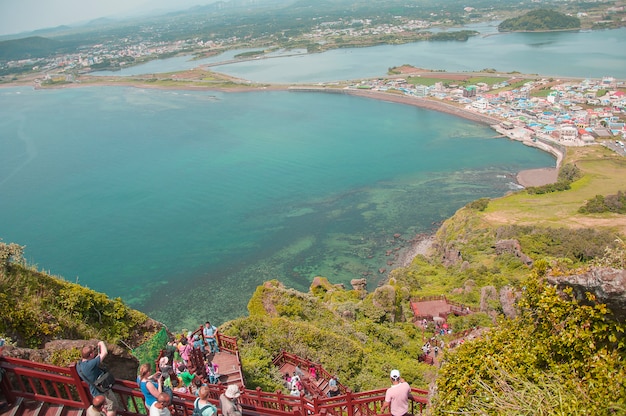 Isla de Jeju, COREA - 12 DE OCTUBRE: SONGSAN ILCHULBONG en Jeju do, Corea del Sur - 12 DE OCTUBRE 2014.