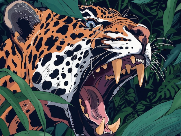 El jaguar salvaje en la jungla