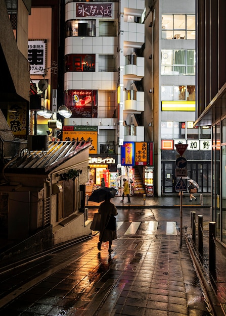 Foto gratuita japón firma paisaje urbano