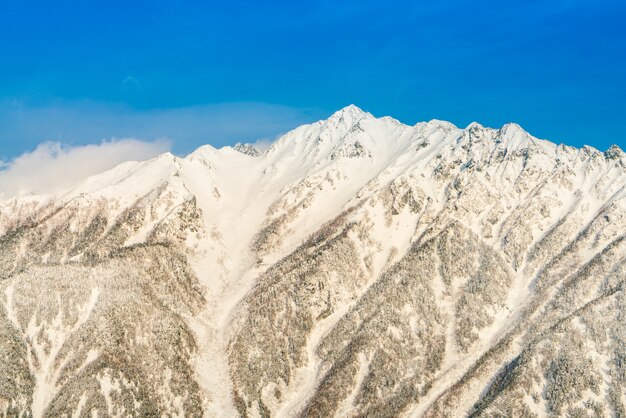 Japón montaña de invierno con nieve cubierto