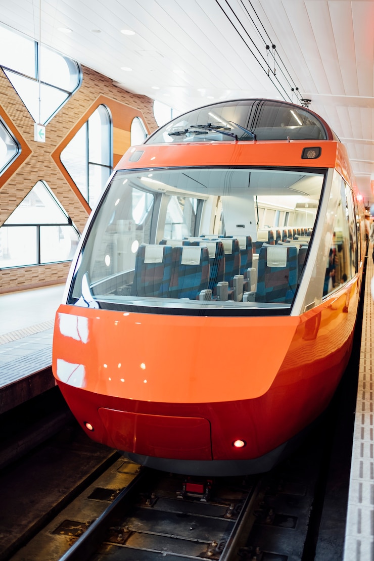 Foto gratuito japón romance coche tren lujo con buena vista