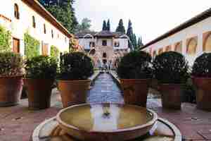 Foto gratuita el jardín de alhambra