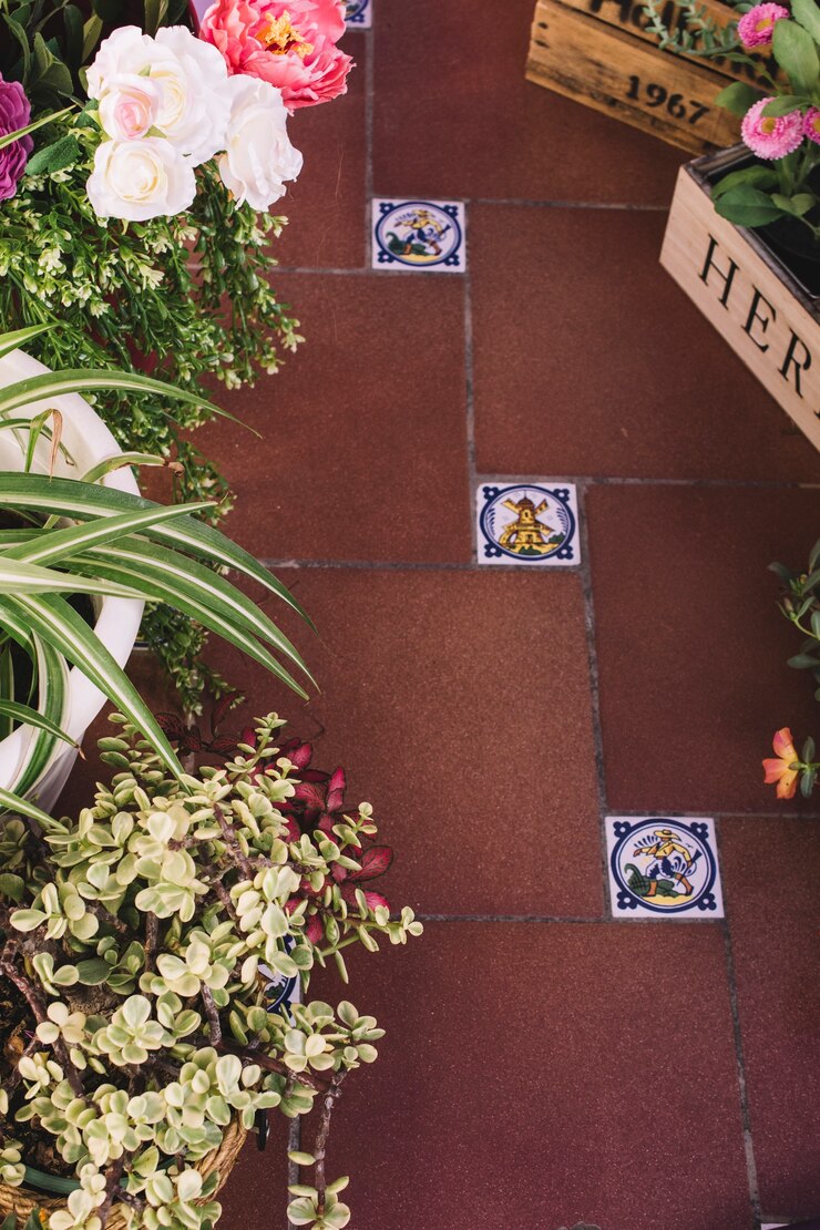 Foto gratuito jardín en terraza