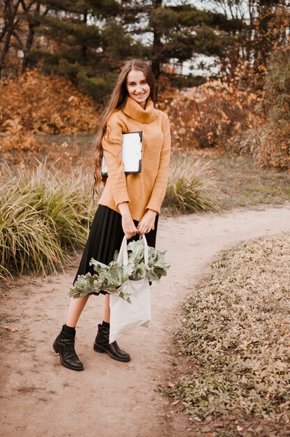 Jardinera con bolsa