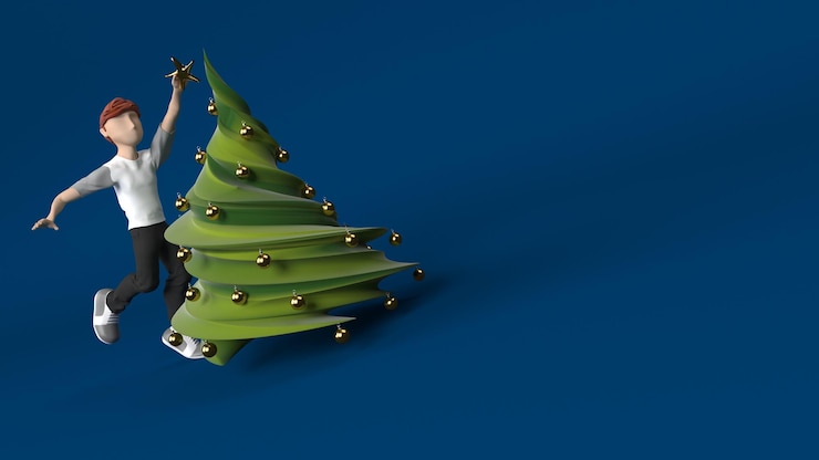 Foto gratuito joven decorando el árbol de navidad