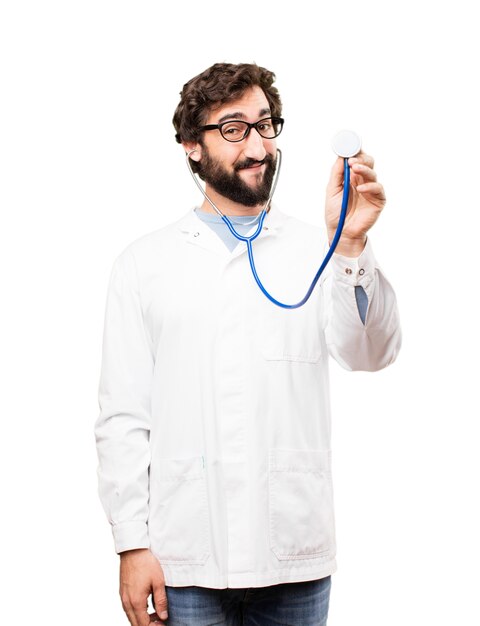 Joven doctor con un estetoscopio