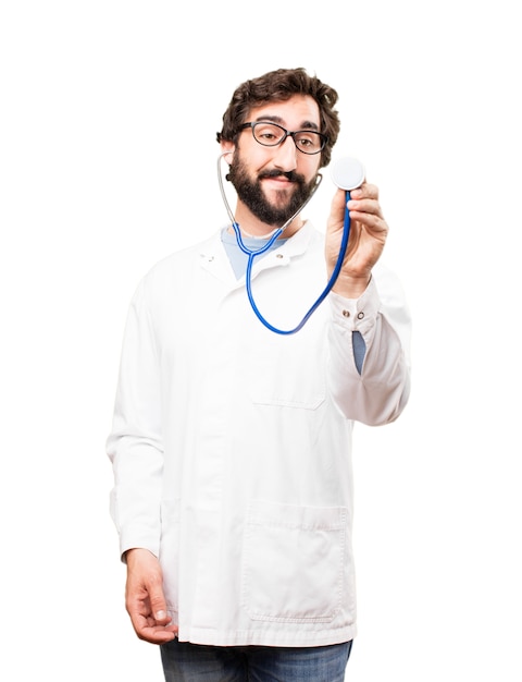 Joven doctor con un estetoscopio