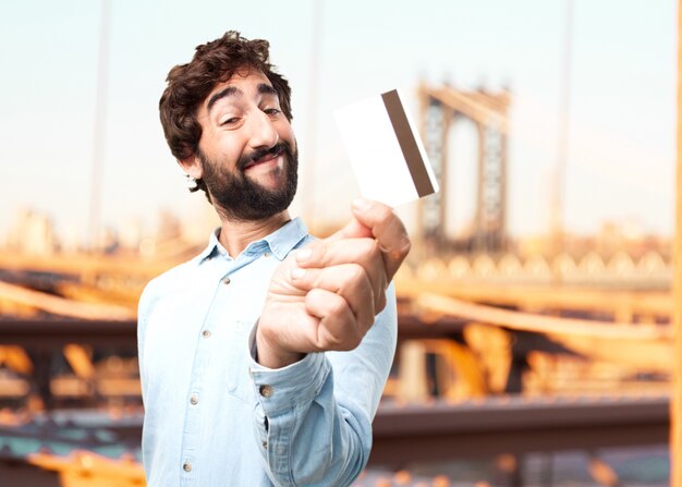 joven hombre de negocios feliz expresión