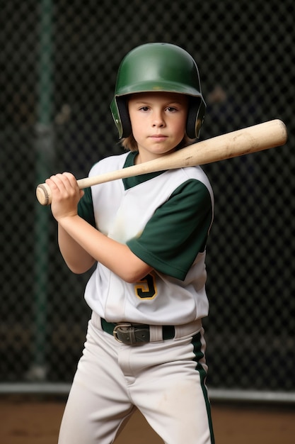 Foto gratuita joven jugador de béisbol con un bate