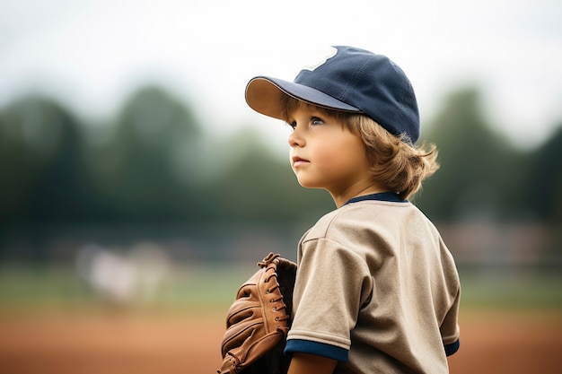 Foto gratuita joven jugador de béisbol en el campo