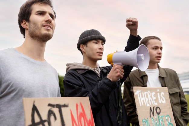 Jóvenes activistas tomando acción