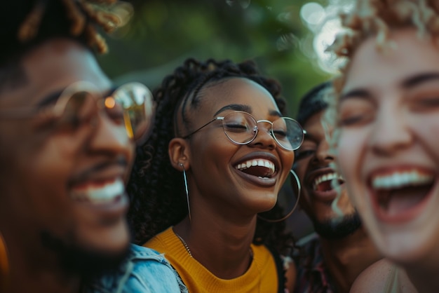 Foto gratuita jóvenes relajándose juntos