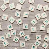 Foto gratuita juego de letras