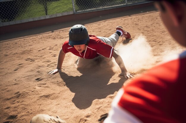 Jugador de béisbol en el campo durante un partido