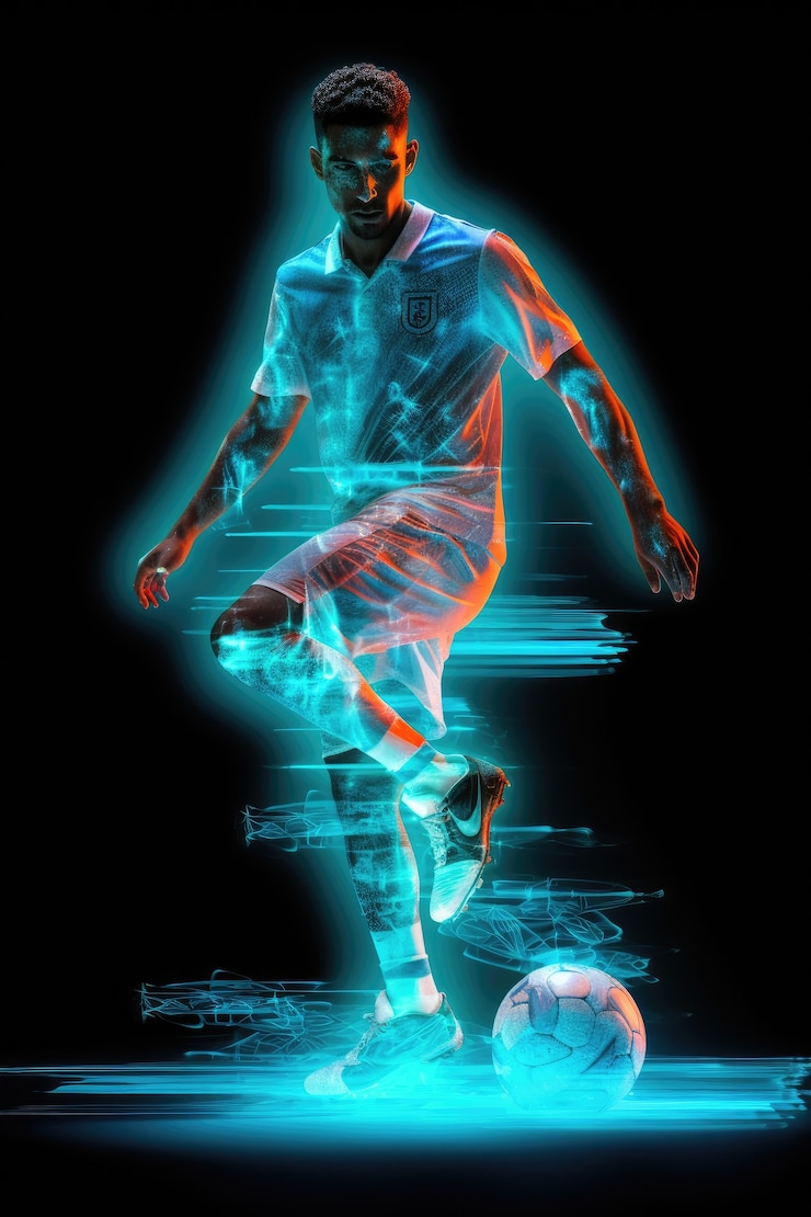 Foto gratuito jugador de fútbol americano futurista