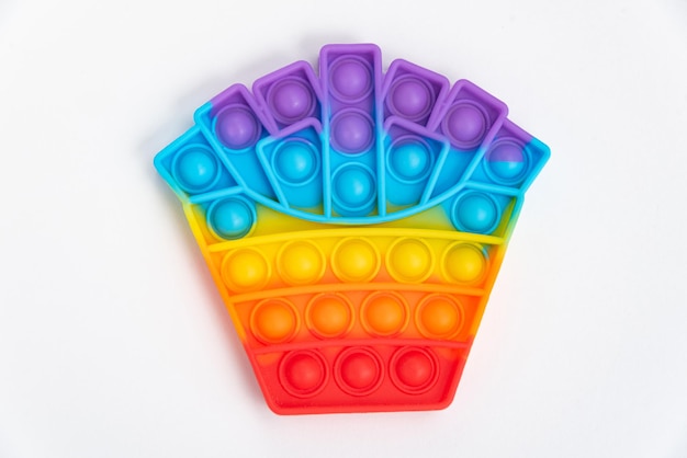 Foto gratuita juguete pop-it colorido sobre fondo - cerrar
