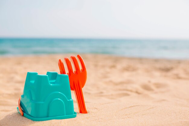 Juguetes de playa para niños en verano.