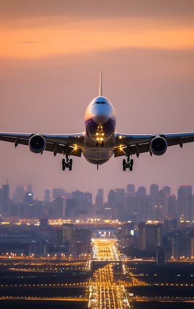 Foto gratuita jumbo jet volando en el cielo