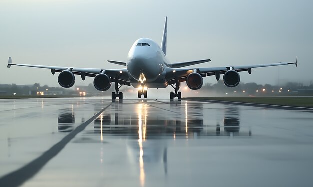 Jumbo jet volando en el cielo