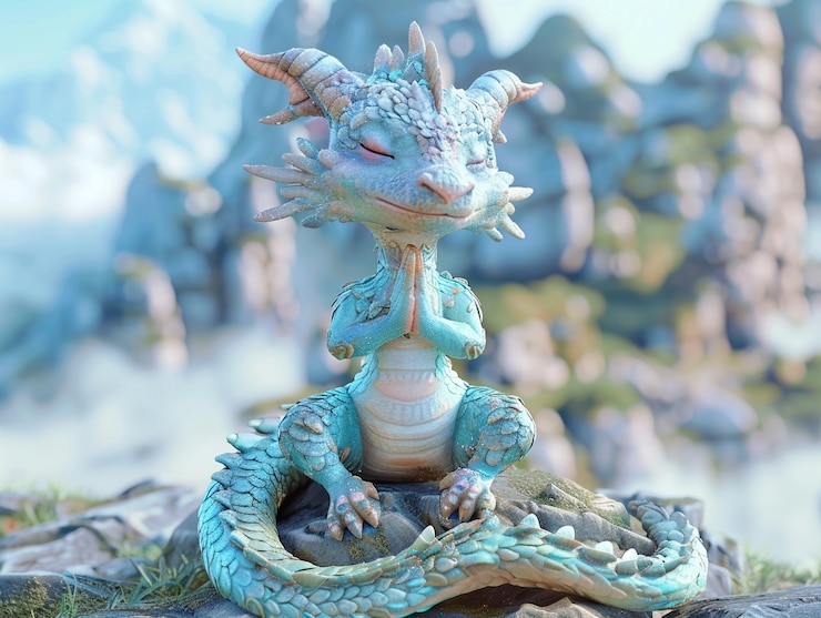 Photo Gratis karakter kartun 3d berlatih yoga