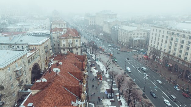 Khreshchatyk es la calle principal de Kiev.