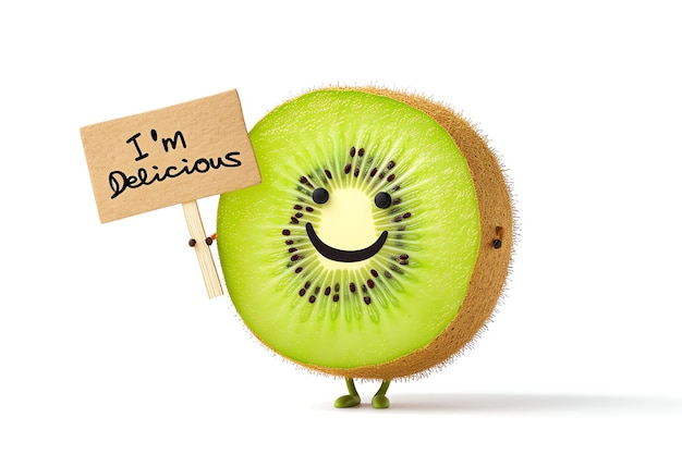 Foto gratuita kiwi con un panel generado por ia