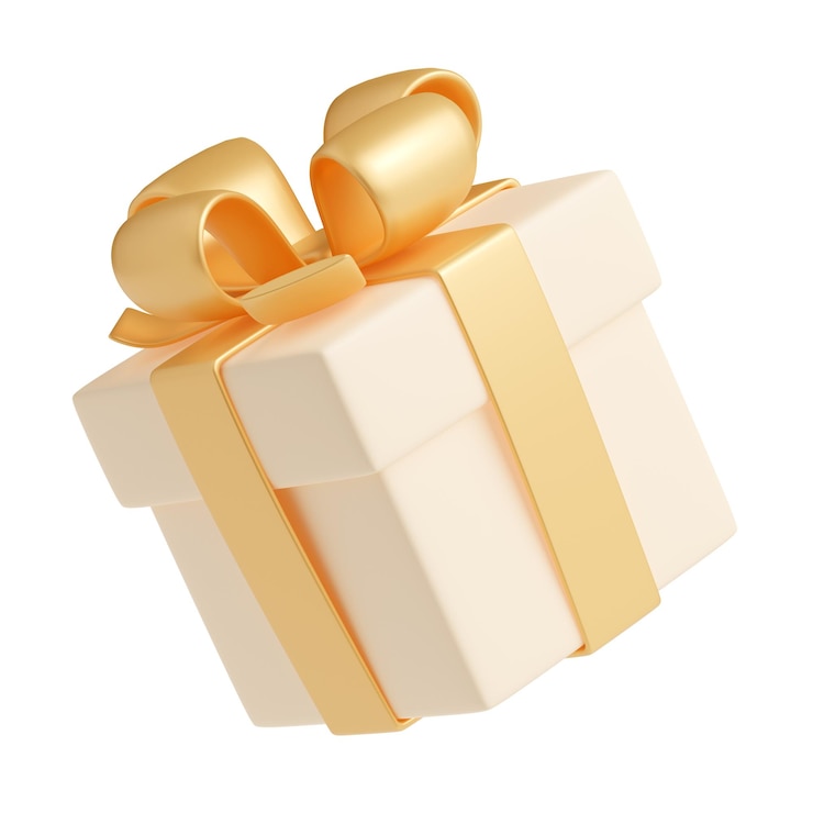 Photo Gratis kotak hadiah render 3d dengan paket hadiah pita