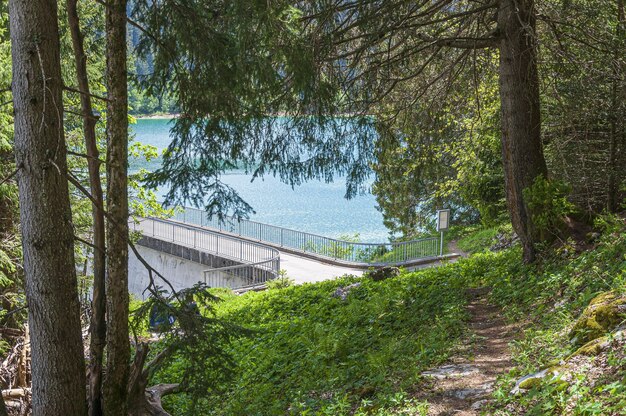 Lago detrás del puente Longrin, Suiza