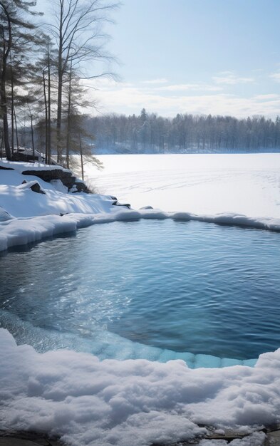 Lago preparado para la exposición al frío para el metabolismo