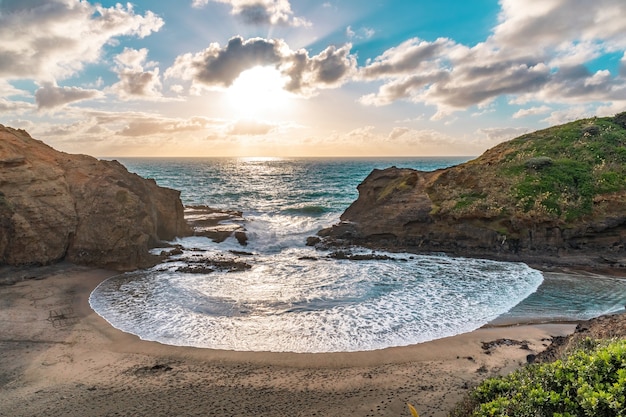 Foto gratuita laguna de mareas de piha gap