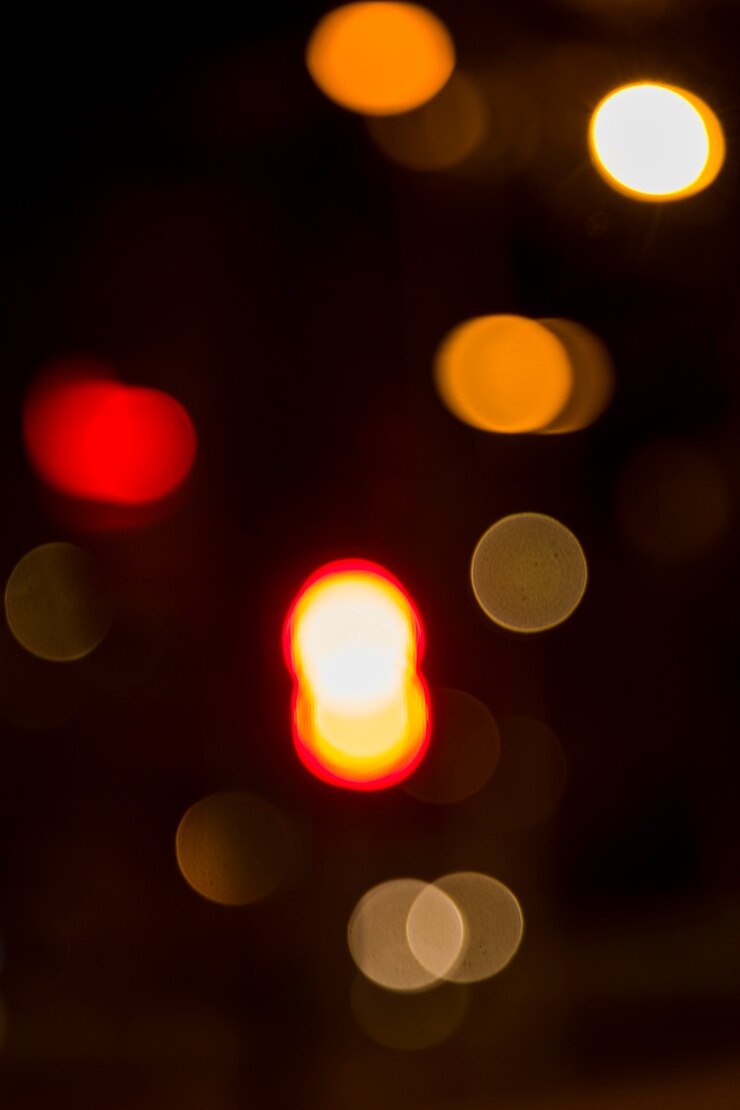 Photo Gratis lampu kota buram