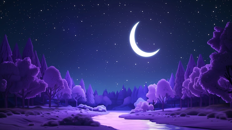 Photo Gratis langit malam kartun 3d