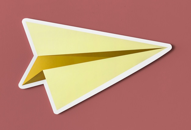 Lanzamiento icono de corte de avión de papel