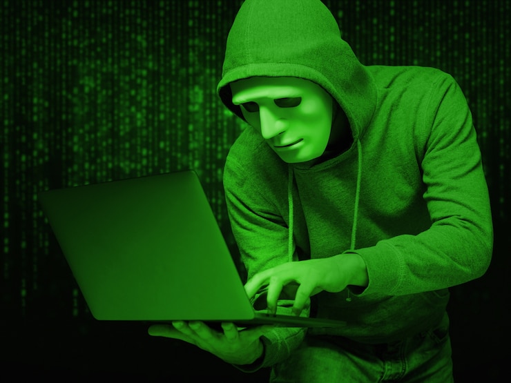 Photo Gratis latar belakang peretas matrix