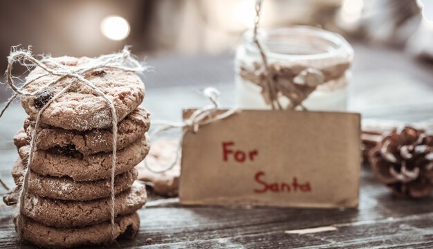 leche y galletas para santa