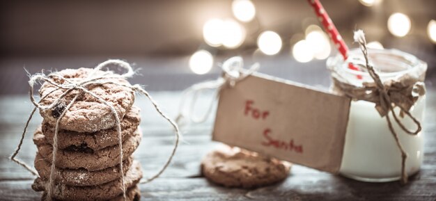 leche y galletas para santa